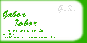 gabor kobor business card